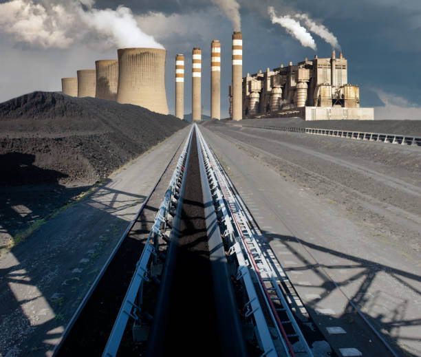 Coal power plant stock photo