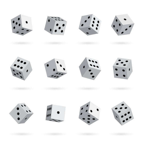 dreidimensionale würfel - dice stock-grafiken, -clipart, -cartoons und -symbole