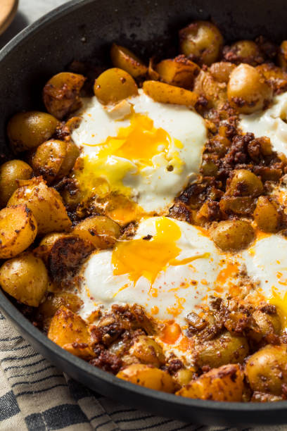 istock Homemade Mexican Huevos Rotos Eggs and Potatoes 1368467634