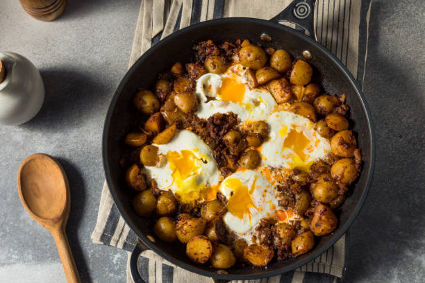 istock Homemade Mexican Huevos Rotos Eggs and Potatoes 1368468151