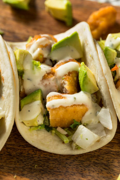 istock Homemade Fried Chicken Tacos 1368468399