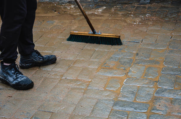 istock Abstract background. Old cobblestone pavement close-up. City 1368469002
