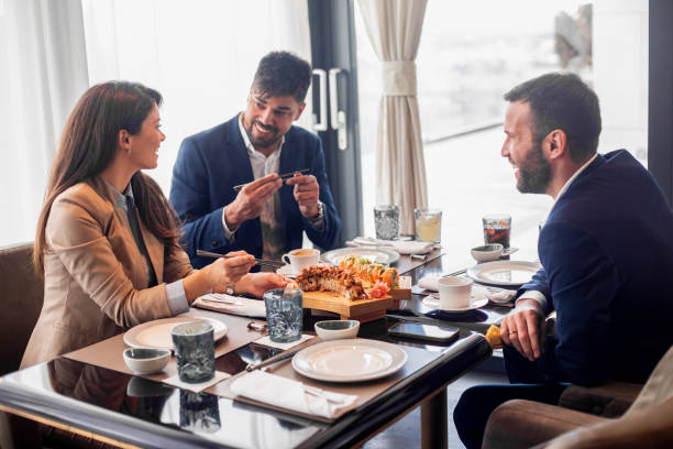 istock Restaurant business life and sushi time 1368471944