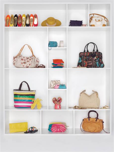 istock Shelves filled with women's accessories 136847302