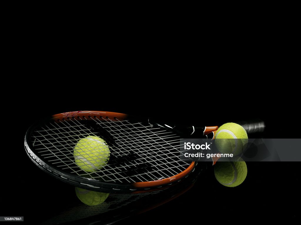 Raquet com bolas de tênis - Foto de stock de Natureza morta royalty-free