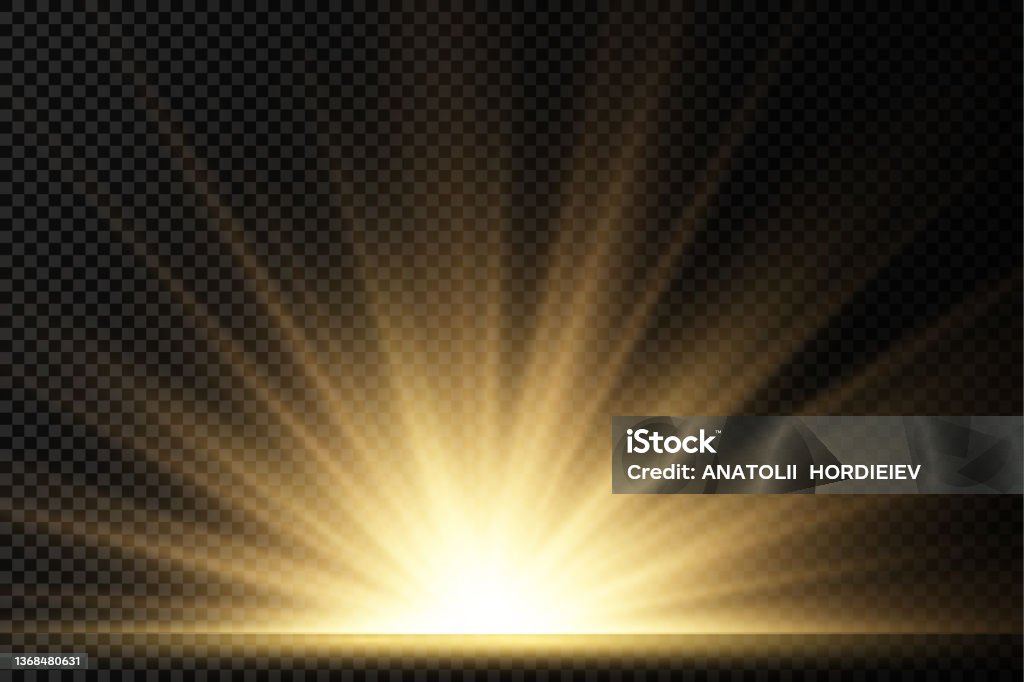 Yellow Star Exploding Star Explosion Yellow Glow Lights Sun Rays Stock Illustration ...