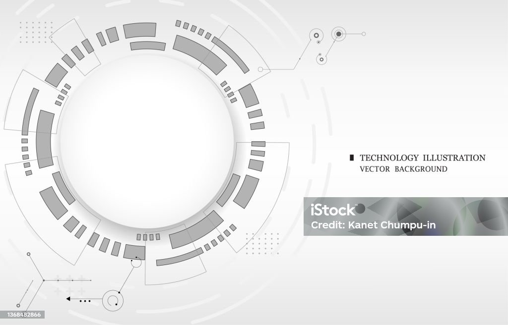 Computer Vector White Background Abstract Vector Computer Technology Display White Background Stock ...