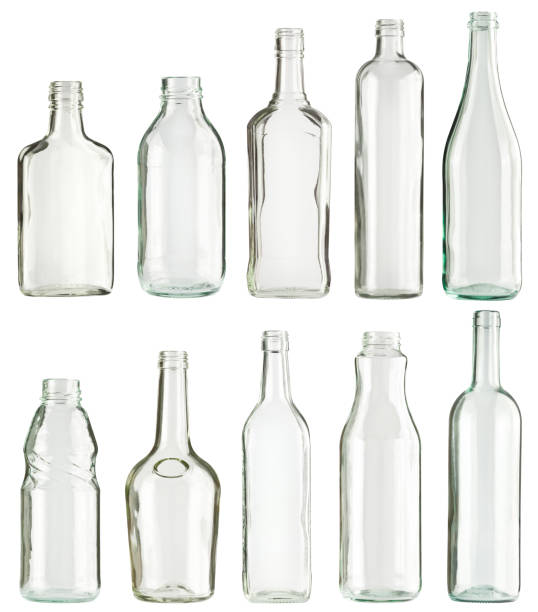 Bottles Empty glass bottles collection, isolated bottle empty nobody glass stock pictures, royalty-free photos & images