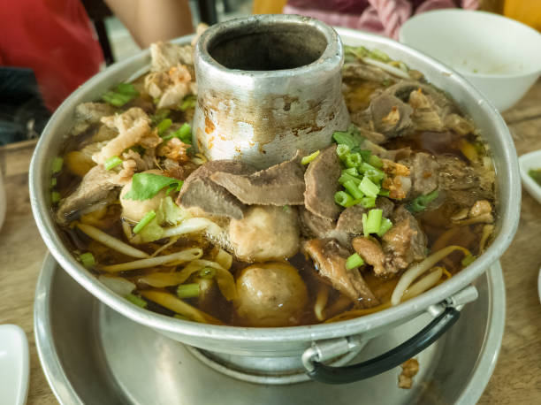 Thaifood,Pork, meatball,bean sprout,vegetable,  Hot Pot.