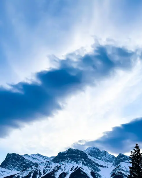 Picture of mountains taken from Canmore, Canada