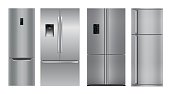 istock Realistic modern kitchen refrigerators and fridges 1368496286