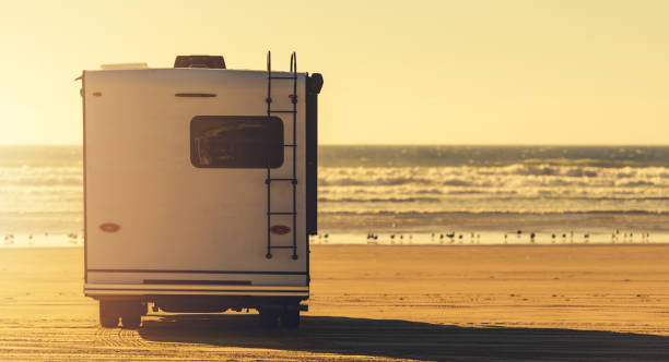 istock RV Motorhome Camping on a Beach 1368498945