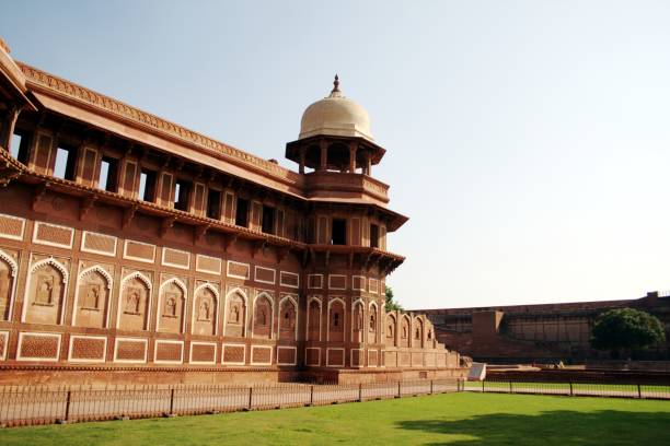 Jahangiri Mahal at Agra Fort. stock photo