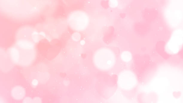 istock Pink heart valentine elegance background, wedding and romance greeting concept 1368507096