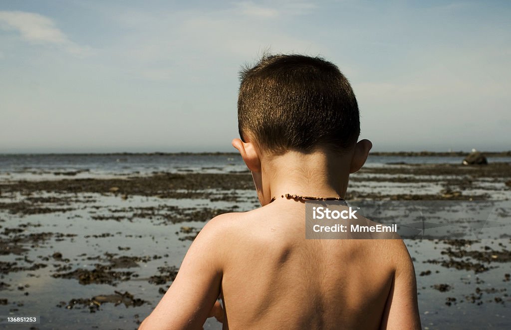 Garoto e o mar. - Foto de stock de Alga marinha royalty-free