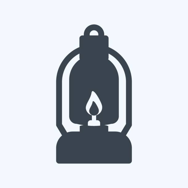 アイコン点灯ランプ - グリフスタイル - シンプルなイラスト - oil lantern点のイラスト素材／クリップアート素材／マンガ素材／アイコン素材