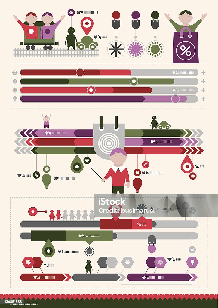 complex and beautiful elements of infographics Analyzing stock vector