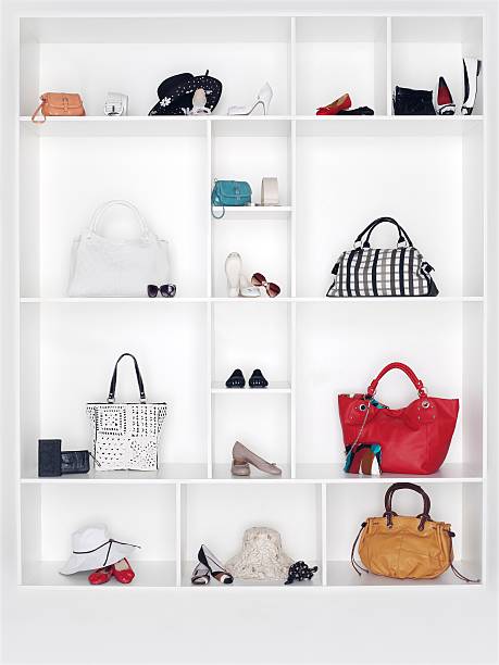 istock Shelves filled with women's accessories 136852174
