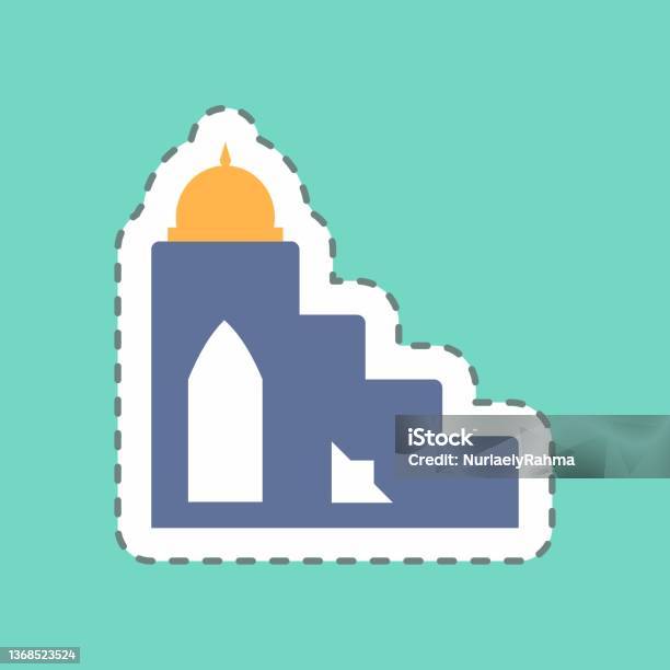 Mimbar Pattern Sticker Mimbar Line Cut Simple Illustration Stock Illustration ...