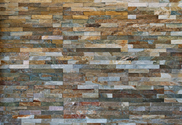Backgrounds of brown stone wall.