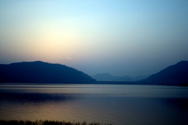 Man Sagar Lake, Jaipur. stock photo