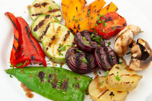 istock Closeup of delicious grilled vegetables 1368532599