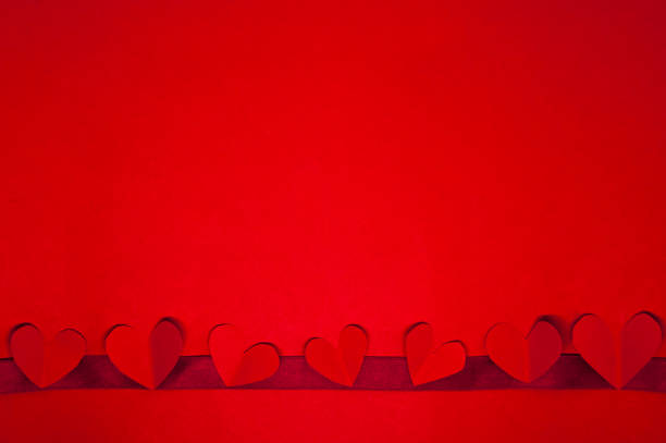 valentine background with copy space concept, red hearts on red backgrounds with text for space