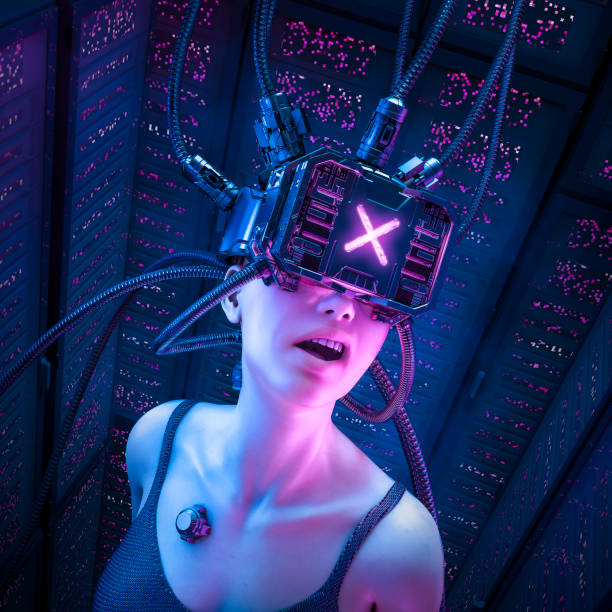 Cyberpunk hacker girl