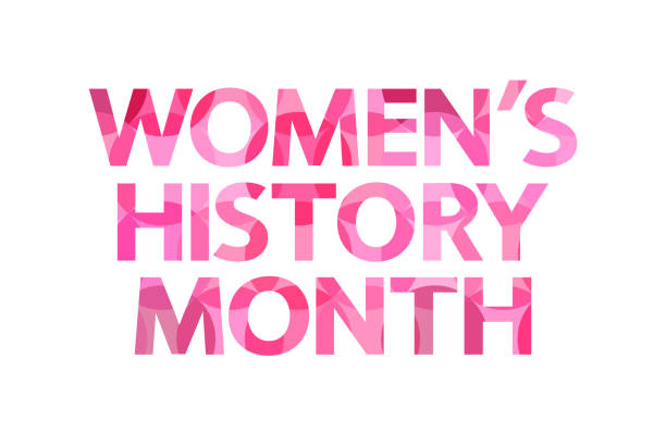 illustrations, cliparts, dessins animés et icônes de concept rose du mois de l’histoire des femmes. - international womens day
