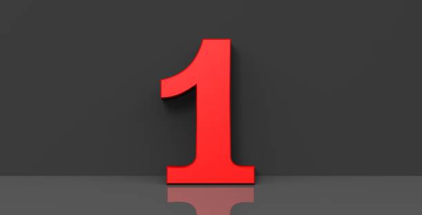 istock 1 one first number red on black background 3d rendering illustration in high resolution 1368544691