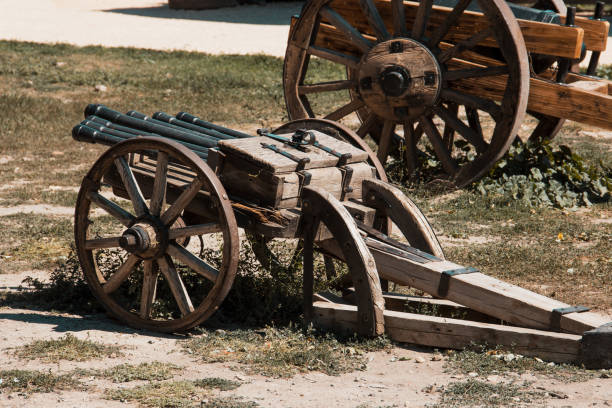 istock Old cannon. Old historical weapon. For archive 1368552939
