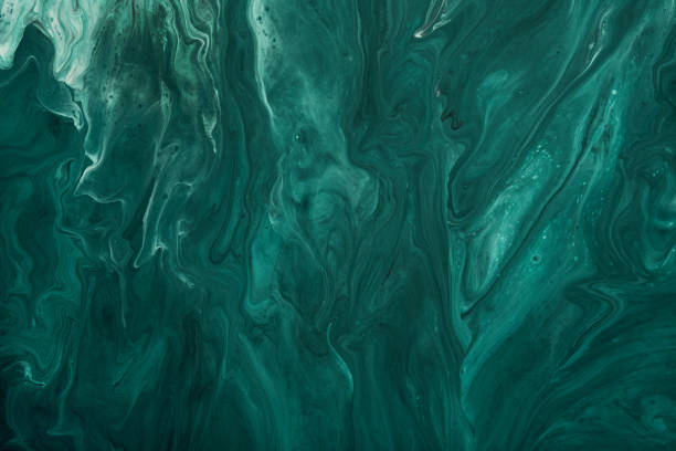 istock Fluid Art. Liquid Velvet Jade green abstract drips and wave. Marble effect background or texture 1368553316