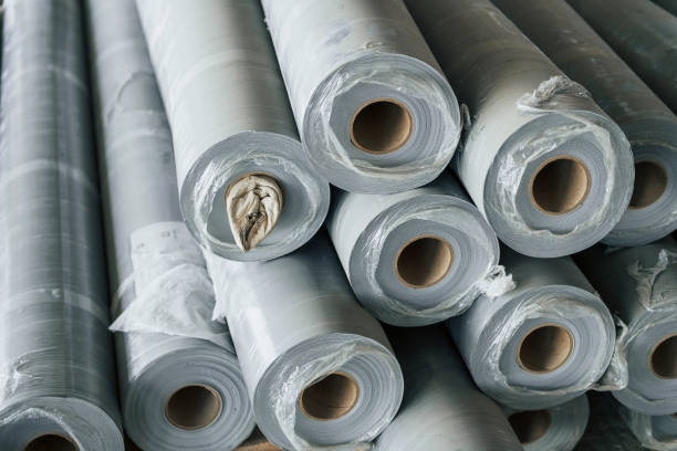 istock Construction materials indoors in the modern unfinished building 1368554040