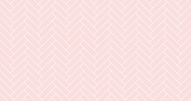 ilustrações, clipart, desenhos animados e ícones de padrão de ladrilho herringbone. fundo de tijolos de cerâmica rosa diagonal. ilustração perfeita do vetor - tile tiled floor bathroom backgrounds