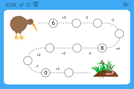 Math Educational Game For Preschoolers Count Correctly Walk Path ...