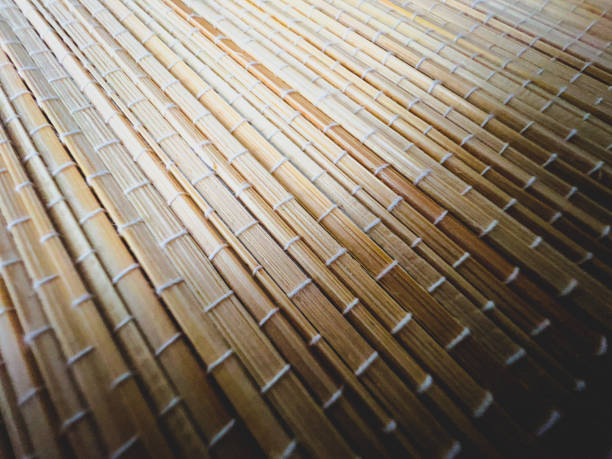 Braided light wood underlay as texture or background.