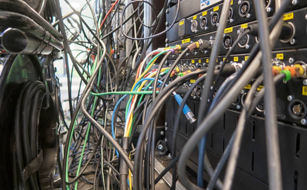 istock Mobile television station. TV Equipment in outside broadcasting van. 1368563029