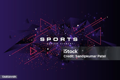 istock Modern abstract neon sport background or collage stock illustration 1368564484