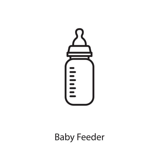 Baby Feeder icon in vector. Logotype Baby Feeder icon in vector. Logotype baby bottle stock illustrations