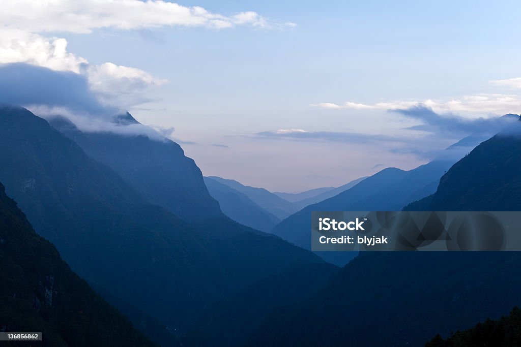 Mountains landscape Himalaya Mountains landscape, Nepal Asia Stock Photo