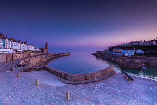 Porthleven Harbour in the evening, Porthleven, Cornwall, South West, England, UK