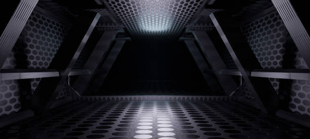 istock Empty dark abstract background. Background of empty show scene with spotlight. 3D illustration 1368579582