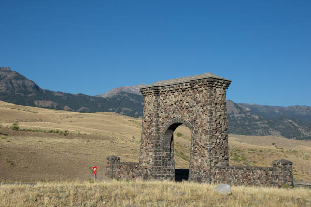 istock North Entrance gate to Yellowstone NP 1368582200