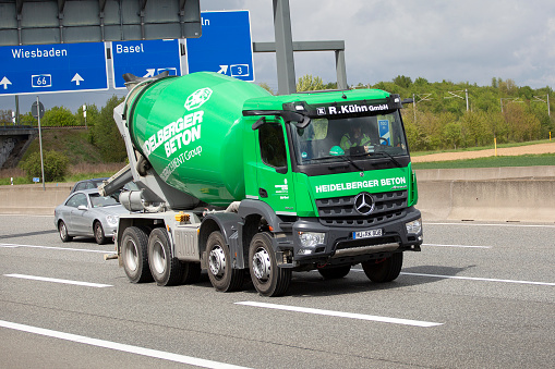 BArcelona, Spain – August 05, 2022: An Iveco Starlis garbage truck on road