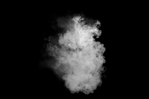 White Color Smoke On Black Background Stock Photo - Download Image Now ...