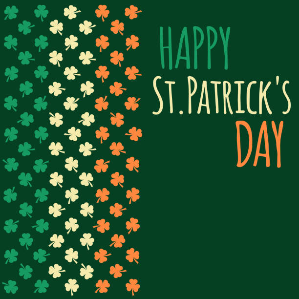 happy st. patrick's day vector illustration happy st. patrick's day vector illustration good luck charm stock illustrations