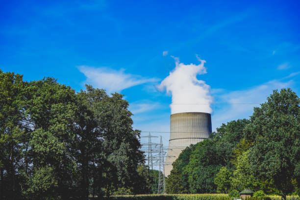 istock A nuclear power plant in the rural area. 1368590775