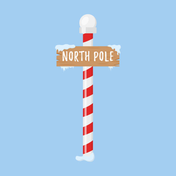 istock Winter holiday xmas signs for the north pole. 1368605917