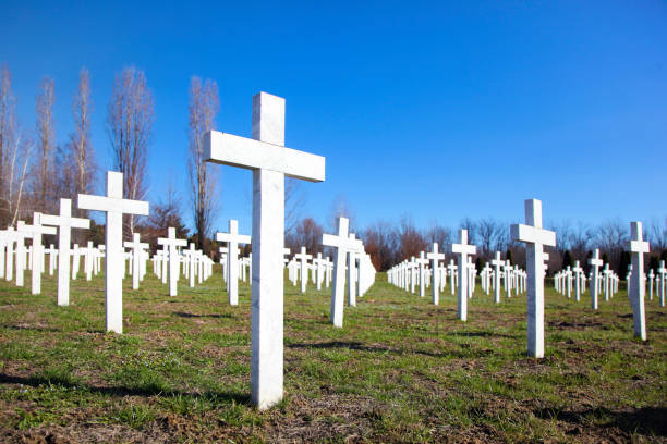 Military cemetery in Vukovar, Croatia.