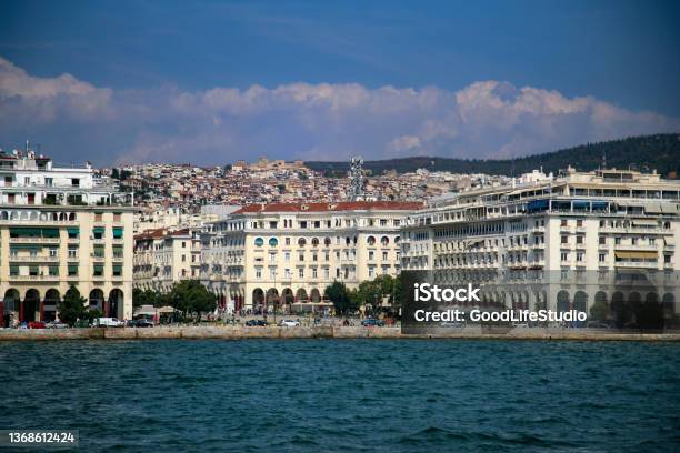 Aristotelous Square In Thessaloniki Stock Photo - Download Image Now - Thessaloniki, Waterfront, Aristotle